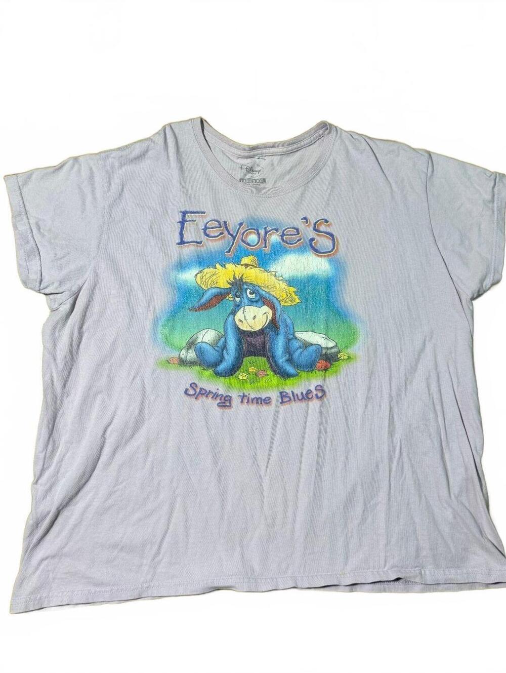 Lilac Purple Eeyore Graphic Women's Tee Size XXL
